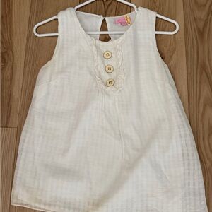 White Sleeveless top with Button Detail